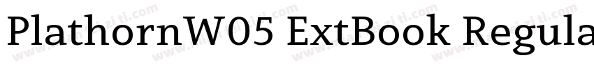 PlathornW05 ExtBook Regular字体转换